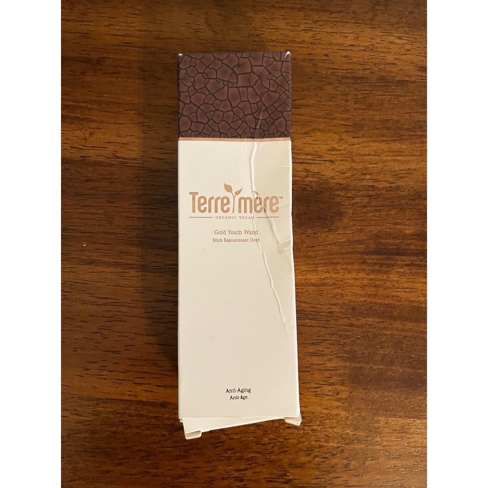 Terre Mere Gold Youth Wand NIB Organic Vegan Anti-Aging Waterproof Face Massager